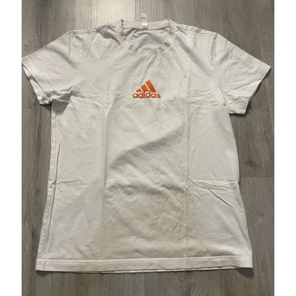 Adidas Mens Basketball STRIPE CREW Short Sleeve Graphic T Shirt Sz M Rare NBA - Picture 3 of 7